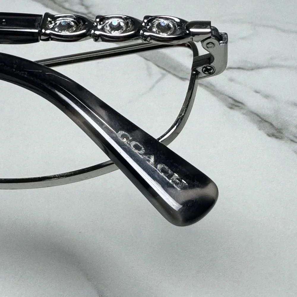 Coach HC 5110B 9001 Shiny Silver Crystal Eyeglass Frames 54-15-140